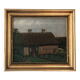 Original Vintage Oil Painting of a Cottage with Garden ( circa 1940)