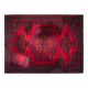 Tapis du Moyen-Orient en laine rouge et bleu tribal, années 1950