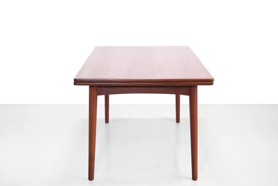 Vintage teak rectangular extendable dining table