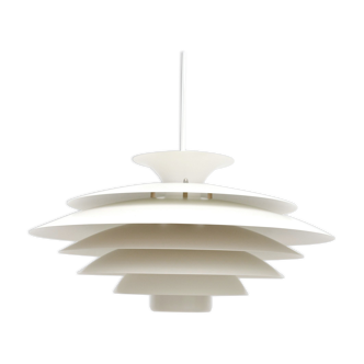 Suspension blanche Vintage Form Light, Danemark années 1970