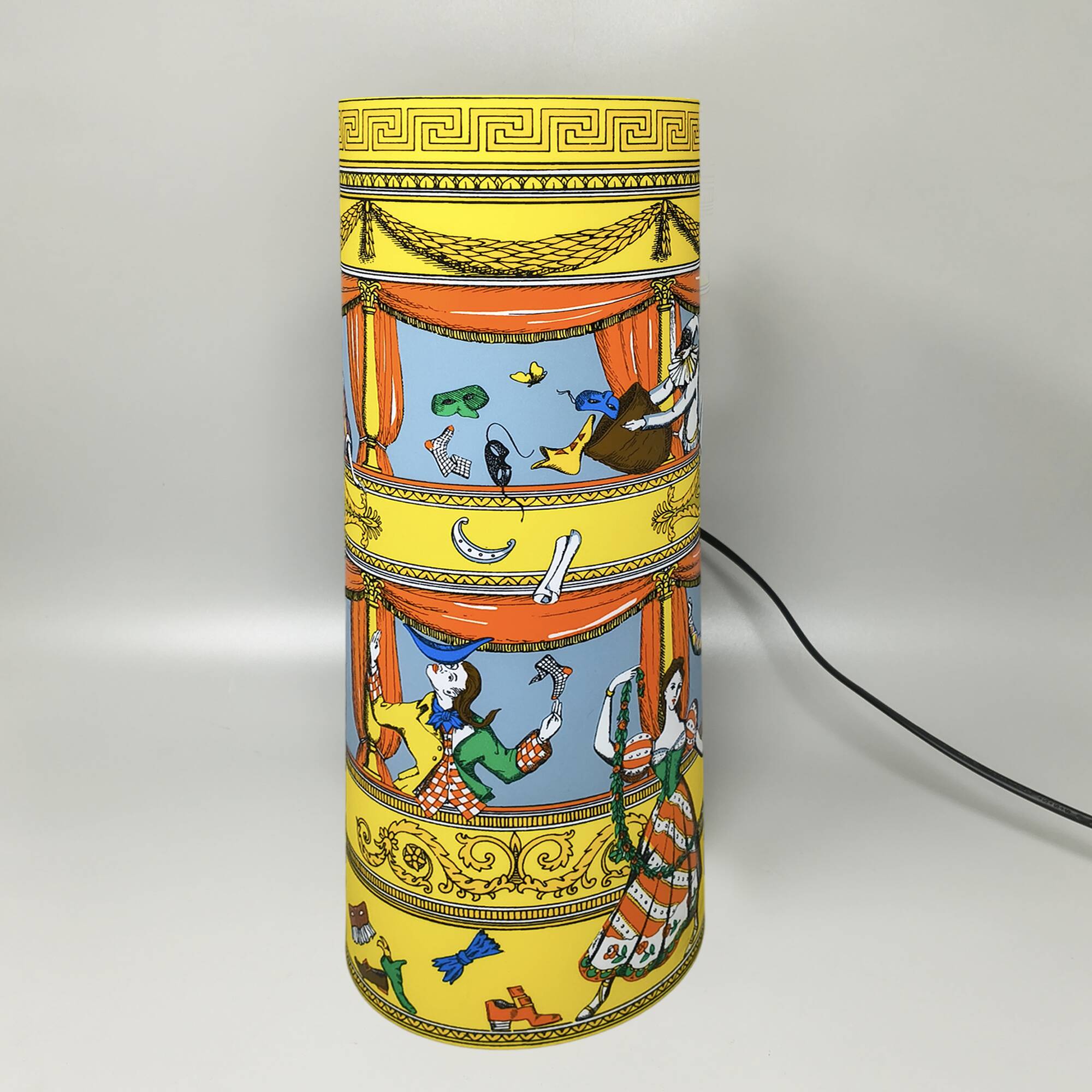 1990s Gorgeous "Commedia dell'Arte" Table Lamp by Piero Fornasetti for Anto