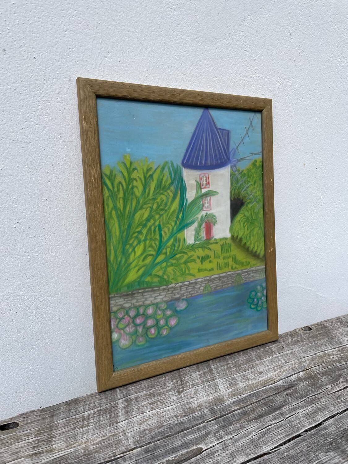 Tableau paysage moulin