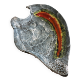 Vintage ceramic coupe plate "fat lava" from the Vallauris workshop, 1960s-70s.