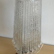 Lampe vintage en teck et verre années 50