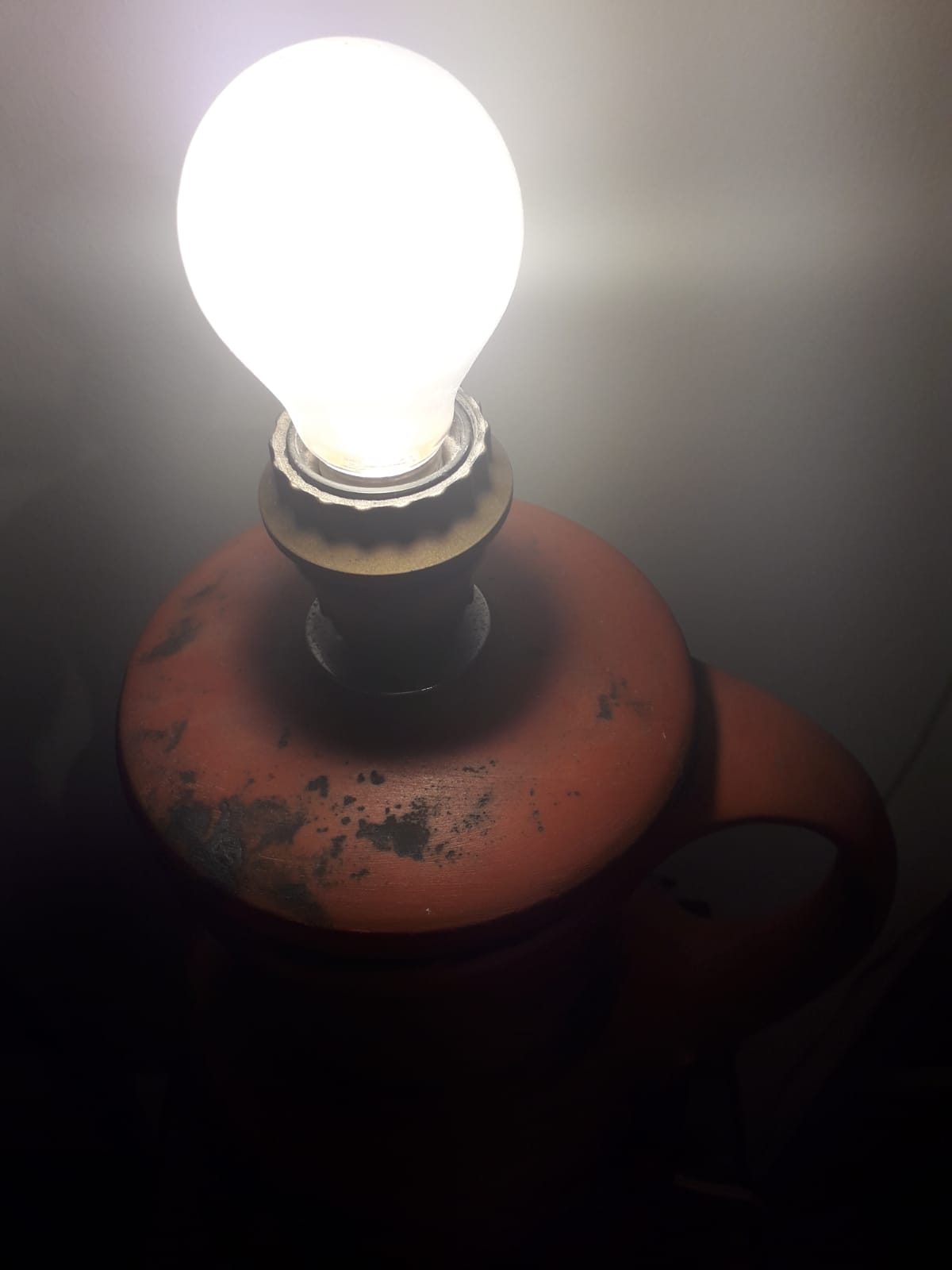 Ceramic floor lamp from the 70 made by Carstens (Germany)