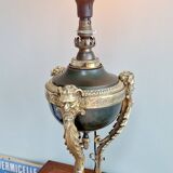 19th century Empire style gilded bronze cassolette lamp