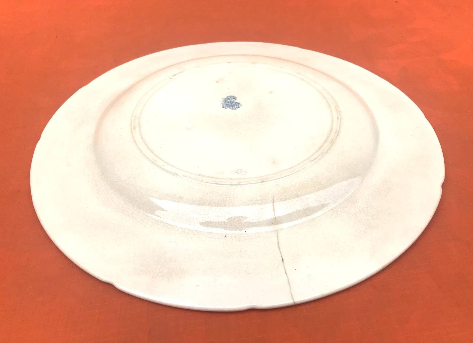 Gien Earthenware Antique Serving Dish Bird Decor