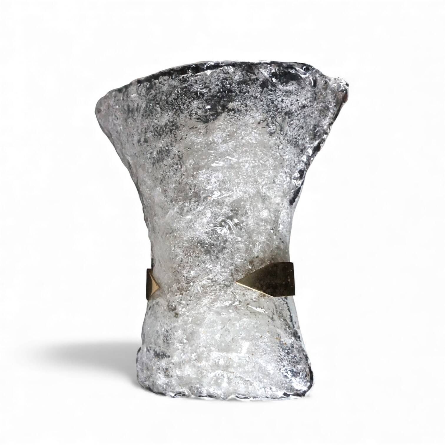 Hillebrand Murano ice glass wall lamp by Egon Hillebrand, 1960