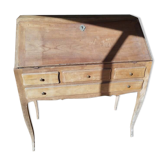 Secrétaire ancien à abattant en bois fruitier, fin XIXème s.