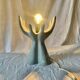 Vintage ceramic "hands" lamp - Wit Delfts - Made in Holland