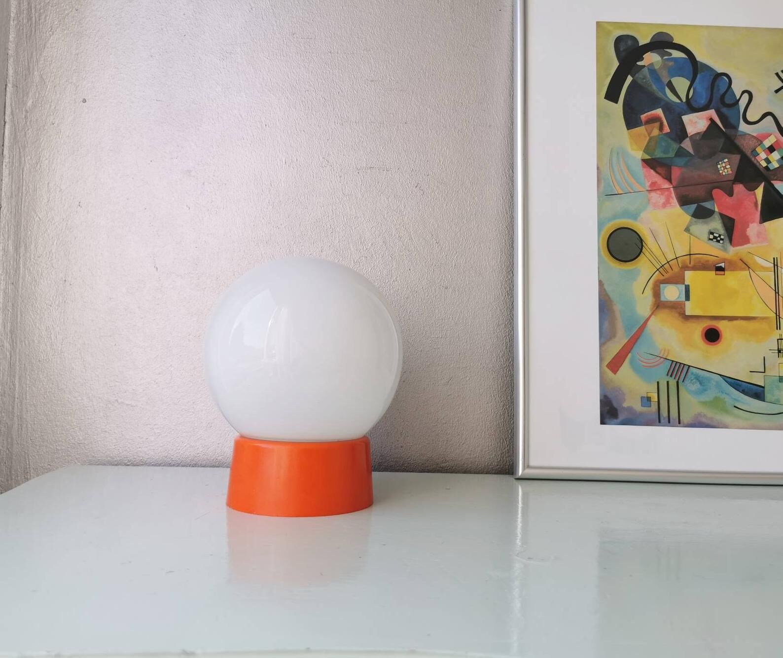 Vintage orange ceiling light 1970