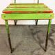 Chaise industrielle verte vintage, années 1960