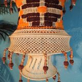 Scandinavian pendant lamp macramé, 1960s