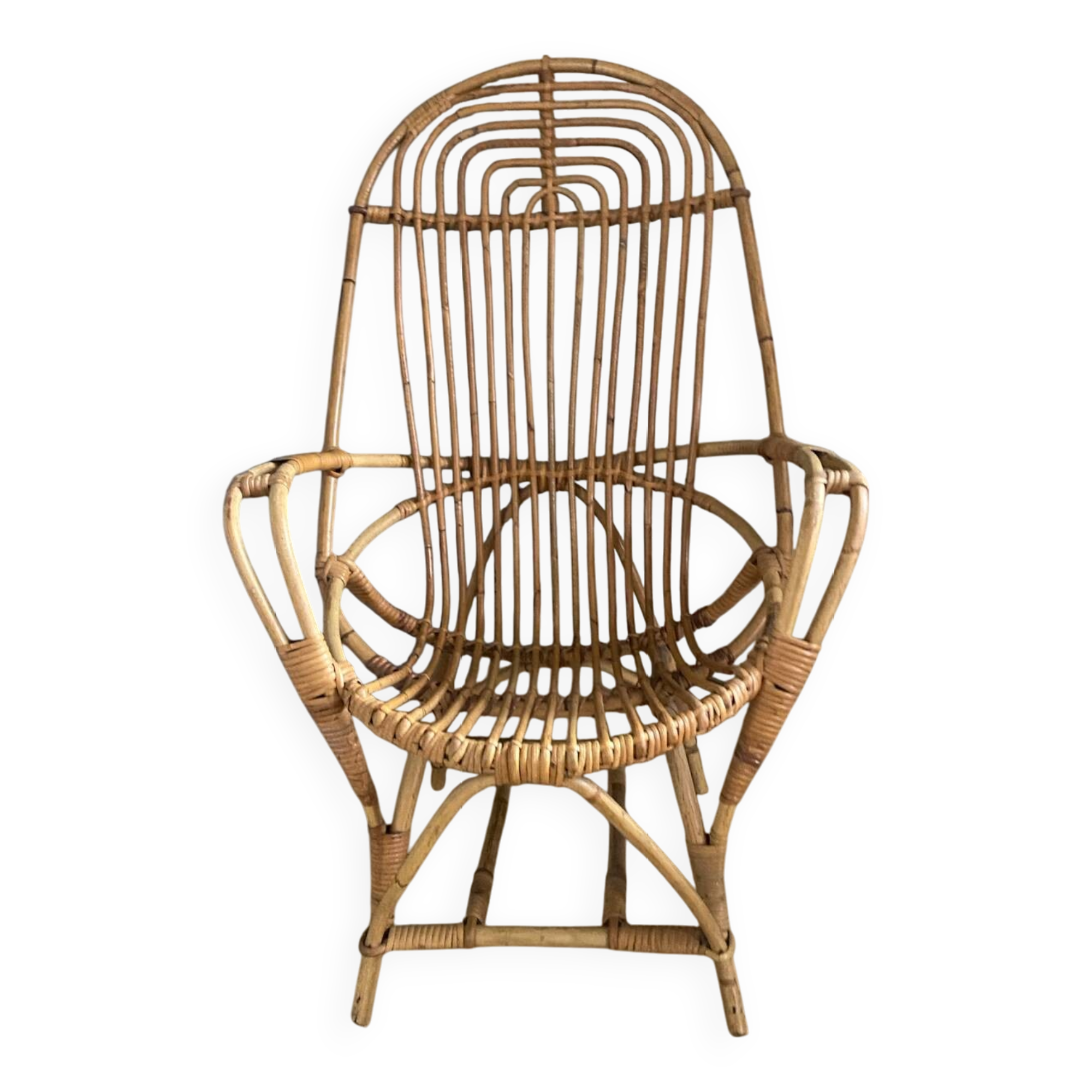 Vintage rattan armchair