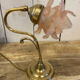 Glass paste and brass lamp
