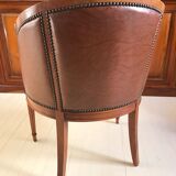 Fauteuil cuir style Louis XVI