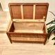 Coffre à jouet en bois et rotin