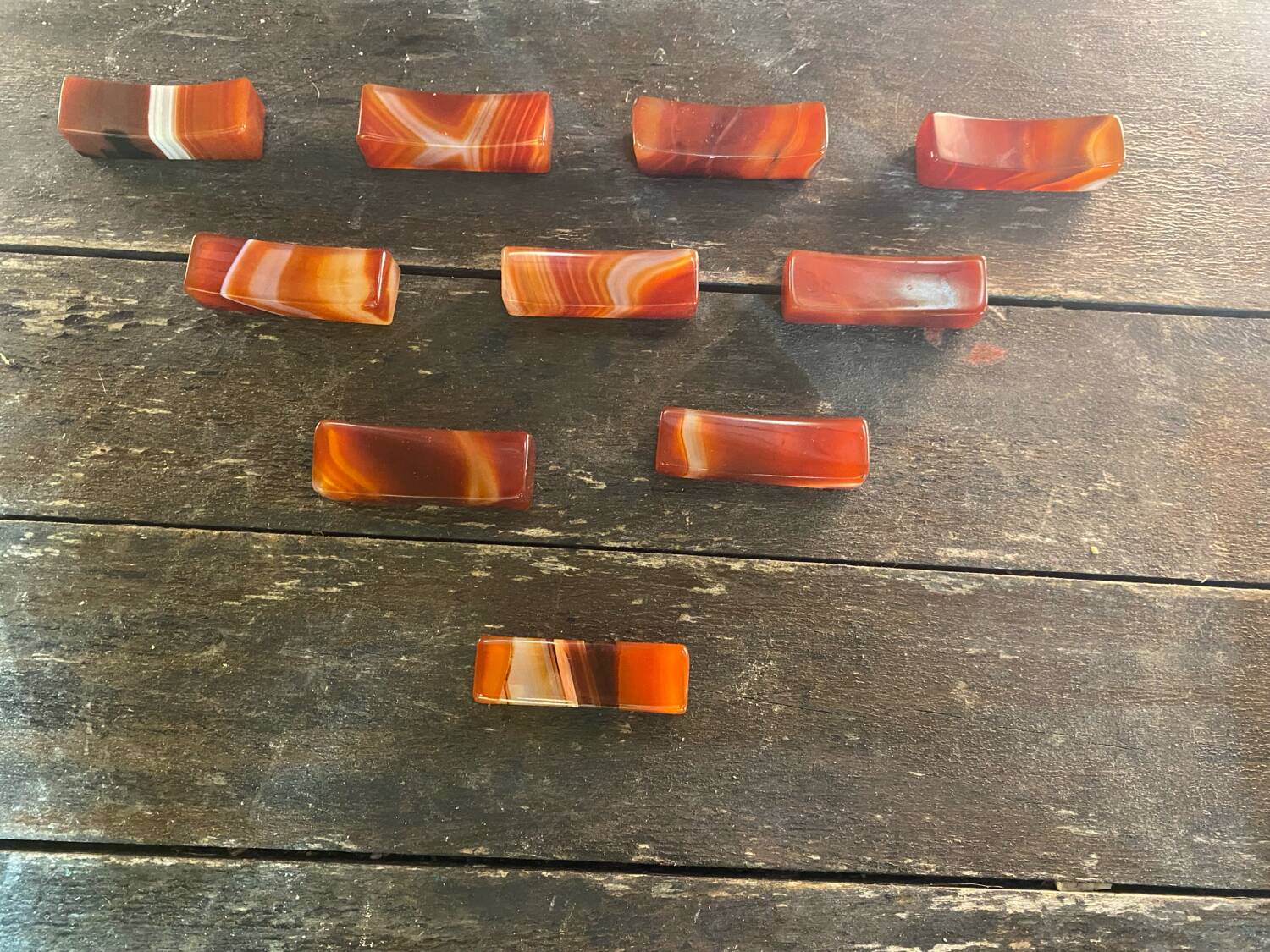 Set of 10 Vintage Agathe Table Knife Holders #D467