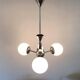 Art Deco Metal and Glass Chandelier