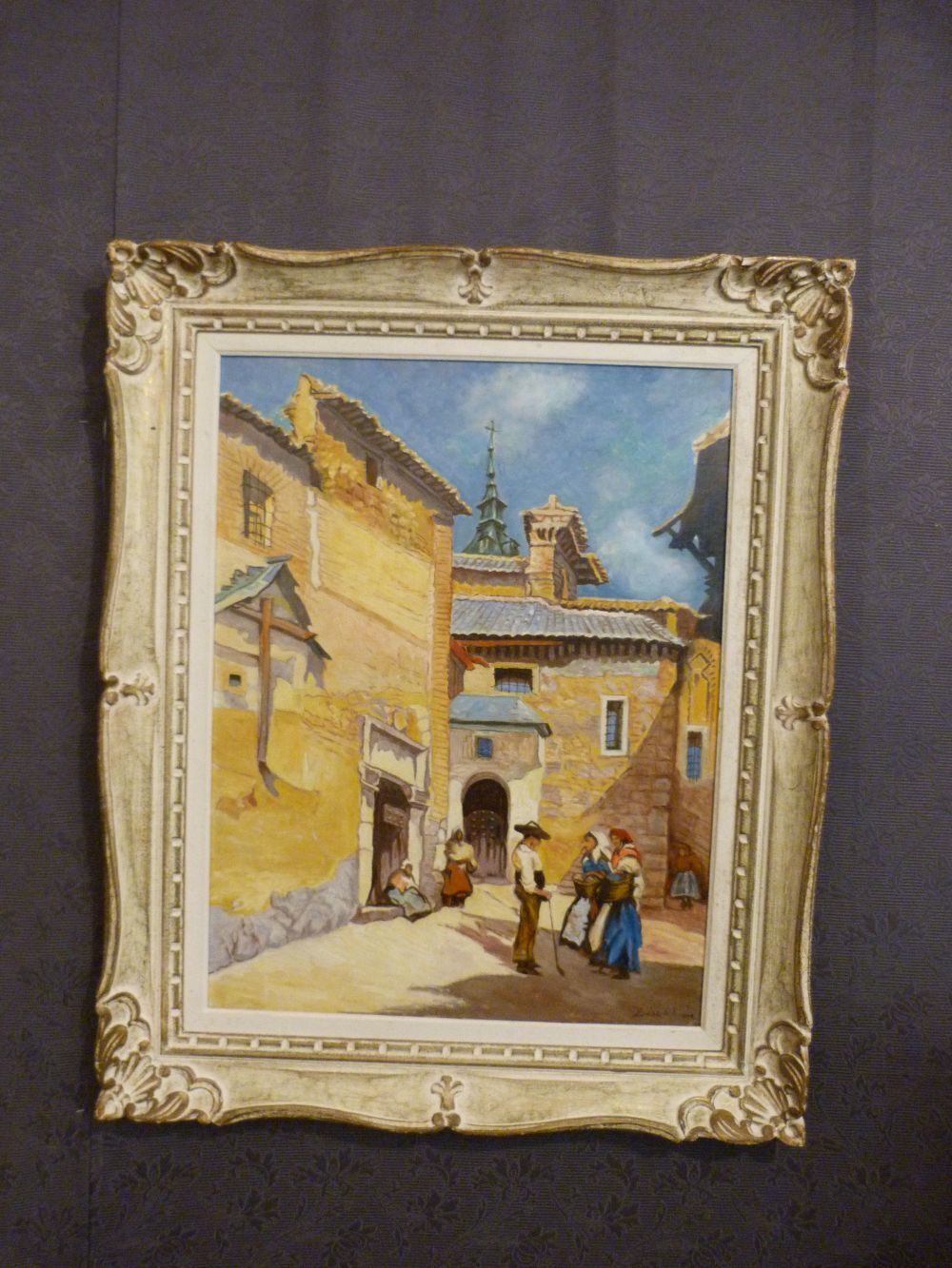 Spanish Village signed Diaz de la poue