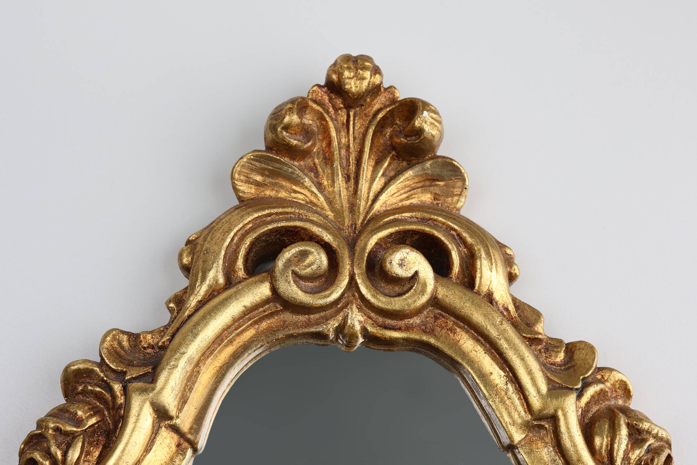 French Louis XV style shell mirror in wood and plaster, France
