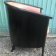 Lot of 2 armchairs and a sofa from Baumann in black wood and marble rose leather