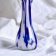 Vase en verre de Murano bleu et blanc