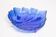 Assiette décorative feuille en verre bleu profond vintage, Italie, années 1960