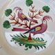 Set of 6 old plates with floral motif