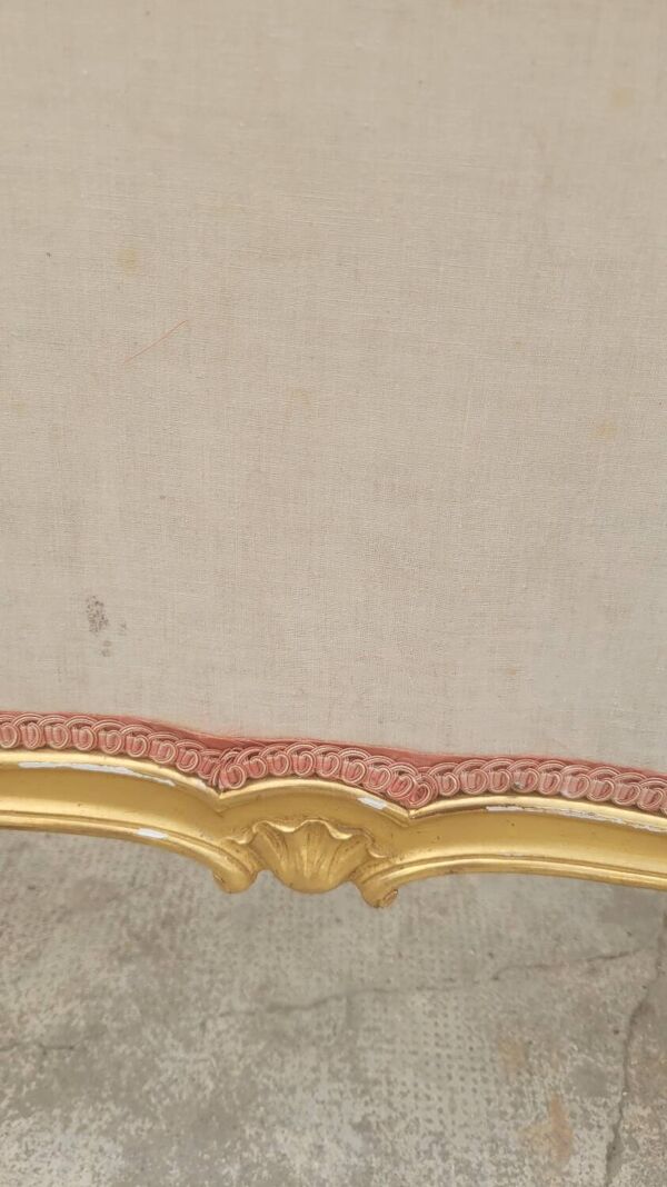 Pare-feu écran de cheminée style Louis xv en bois doré 19ème tapisserie