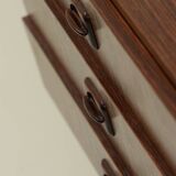 Small danish chest of drawers with three drawers in rosewood veneer