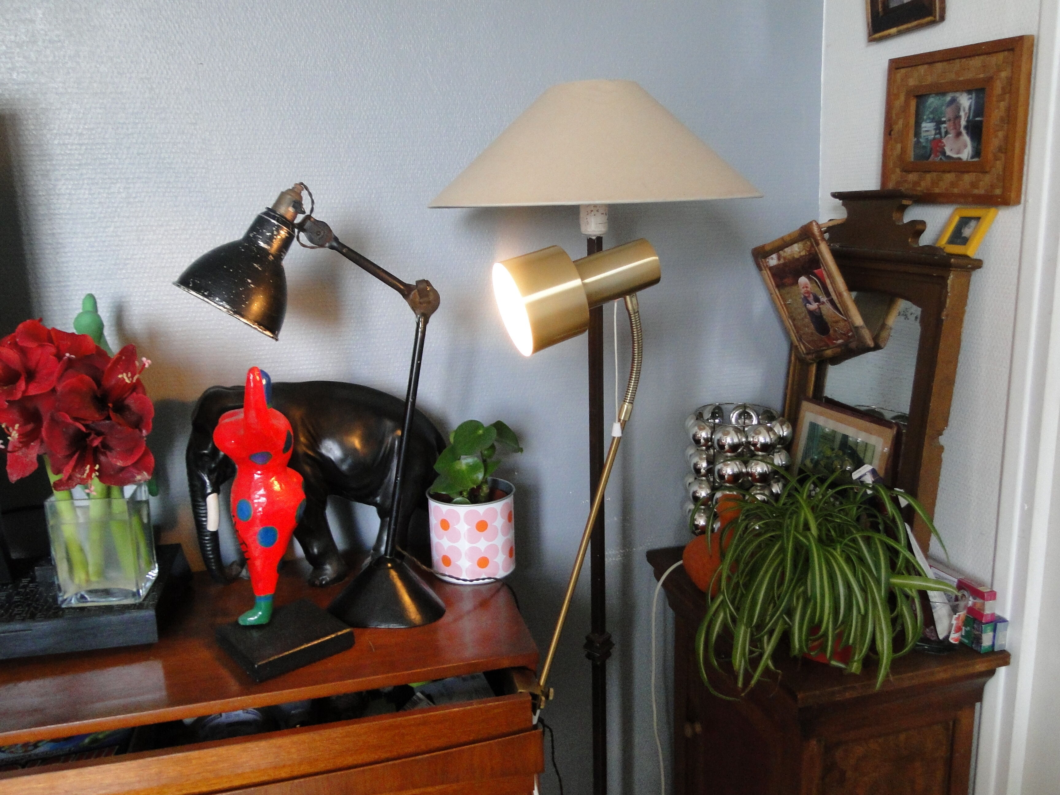 Vintage bed lamp Sweden 1960