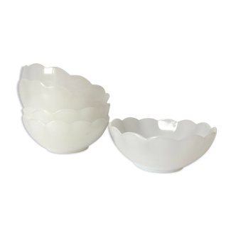 5 ramequins en verre blanc