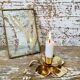 Brass clover candle holder