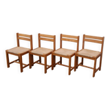 Set of 4 solid elm chairs