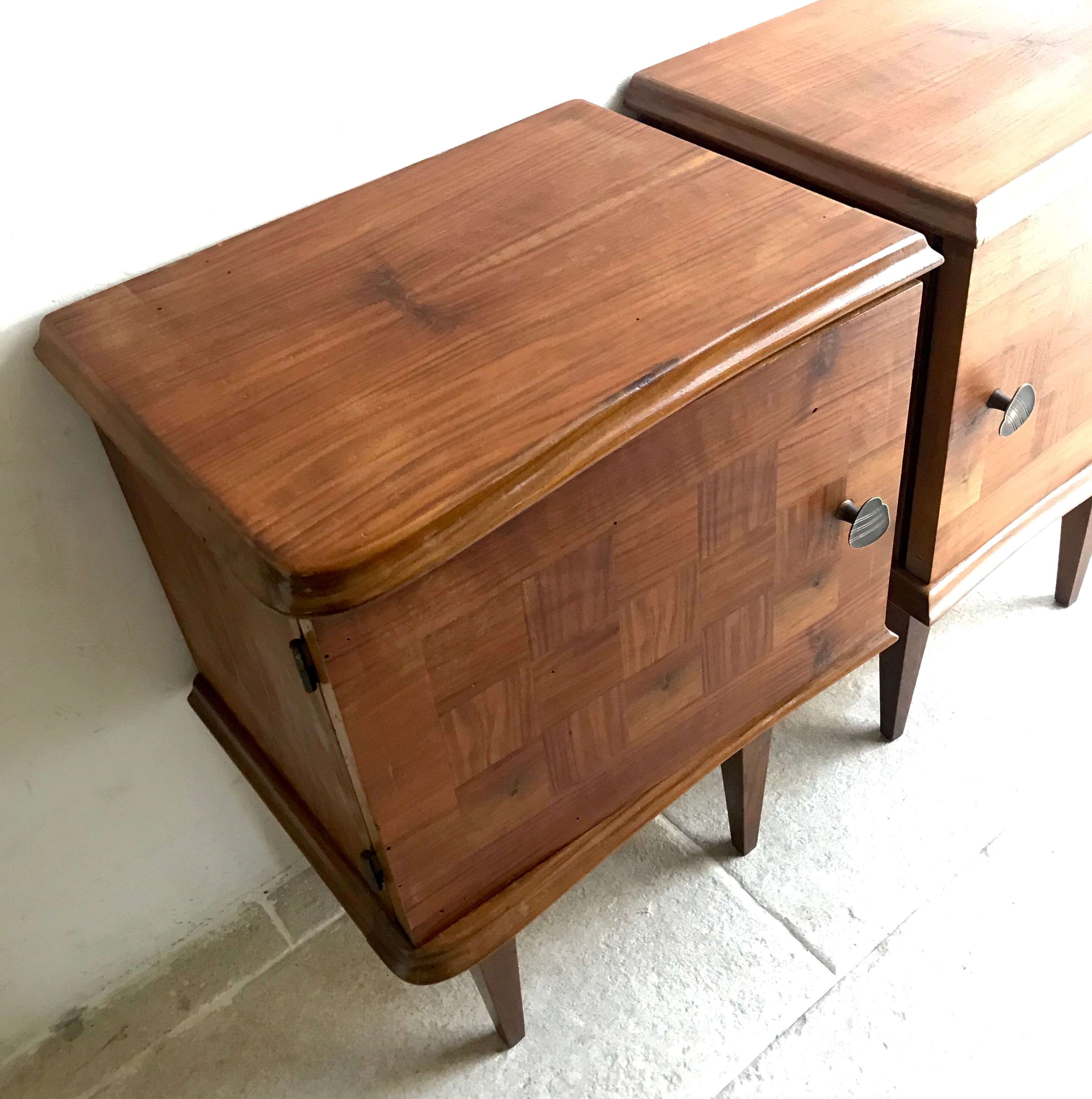 Pair of vintage bedsides