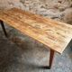 Antique French country dining table – Oak base and pine top, circa 1900