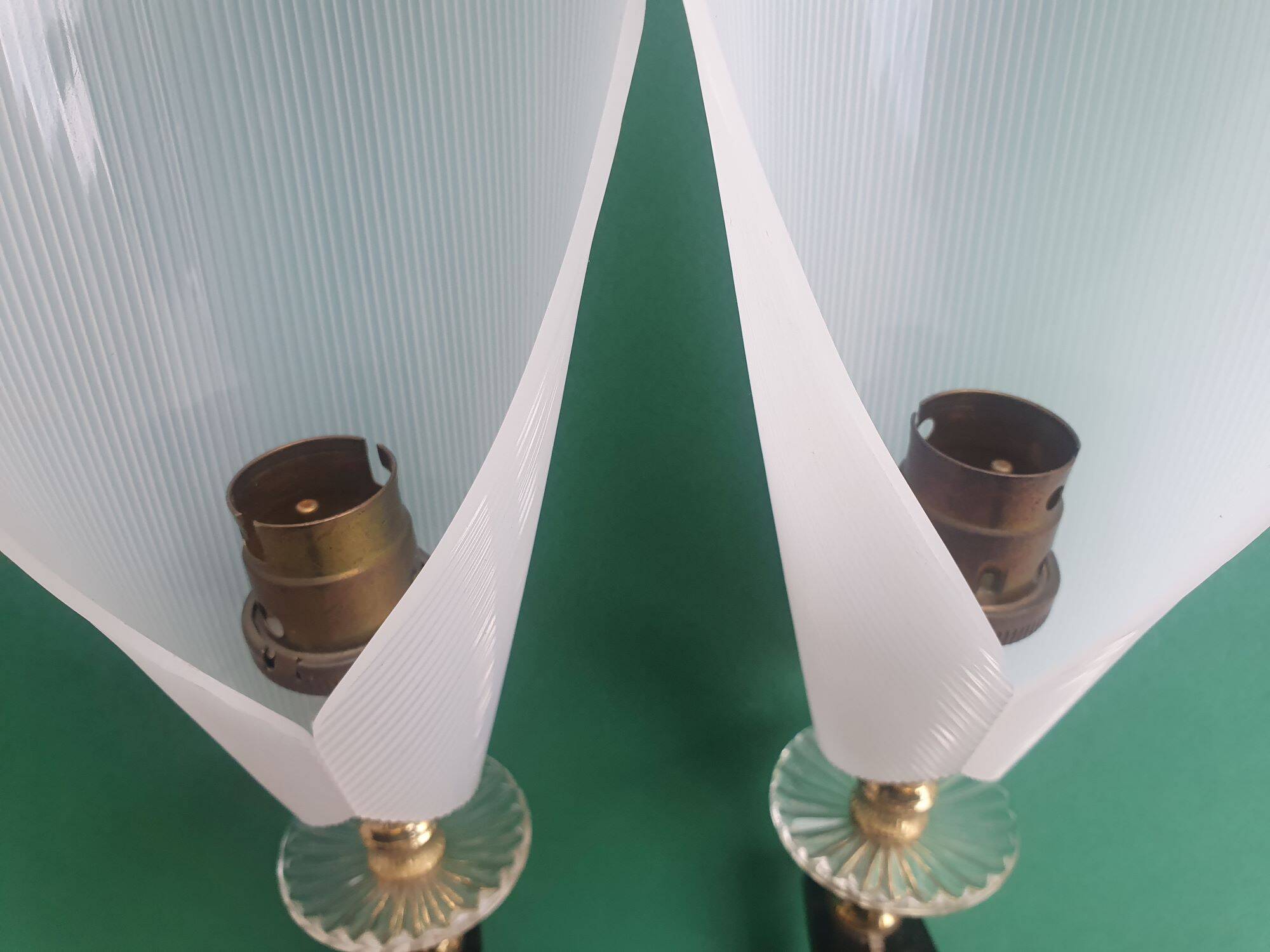Pair of 50s rockabilly torch wall lights