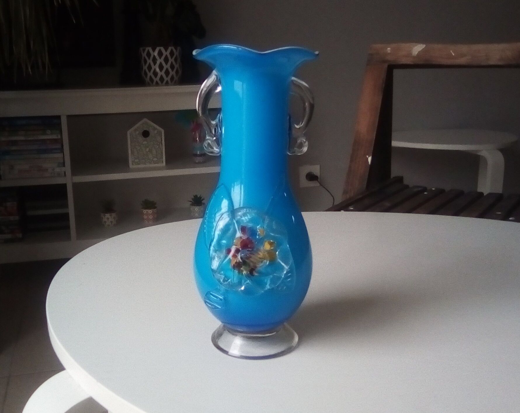 Original blue opaline vase