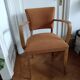 Yellow velvet bridge chair