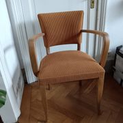 Fauteuil bridge velours jaune