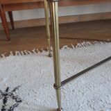 Brass coffee table and vintage glass