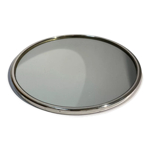 Plateau miroir art déco en argent