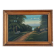 Vintage original coastal landscape oil painting, signed seaside art