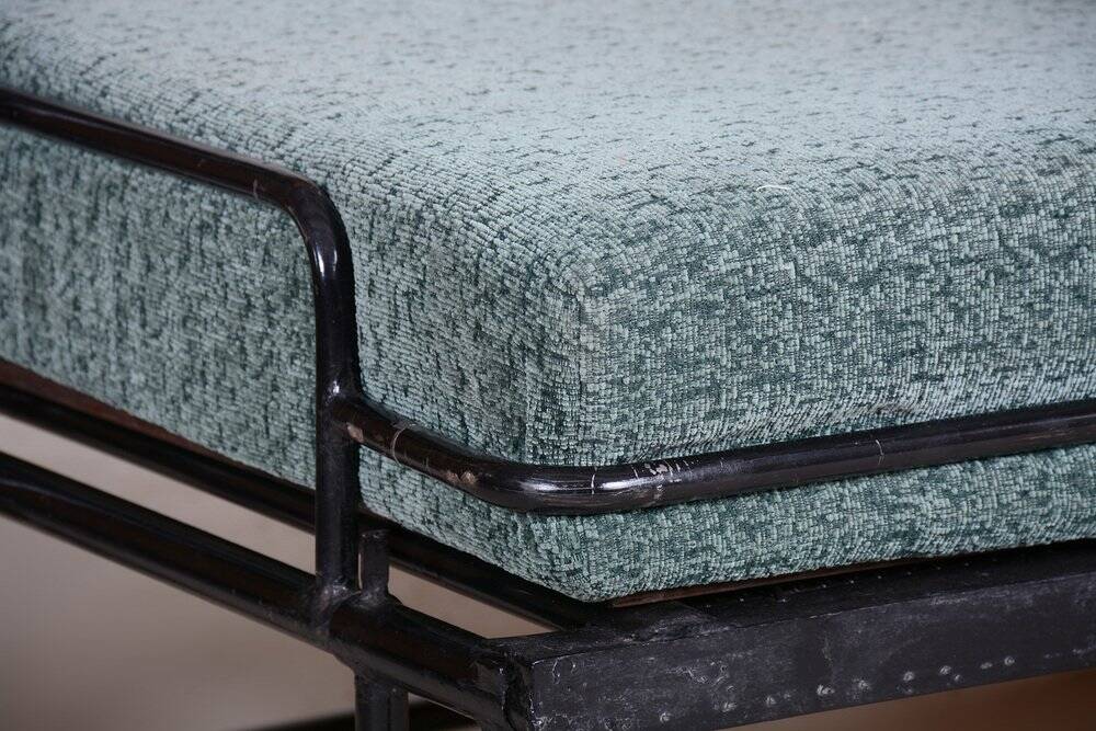 Brown & Blue Bauhaus Sofa, Czechia, 1930s