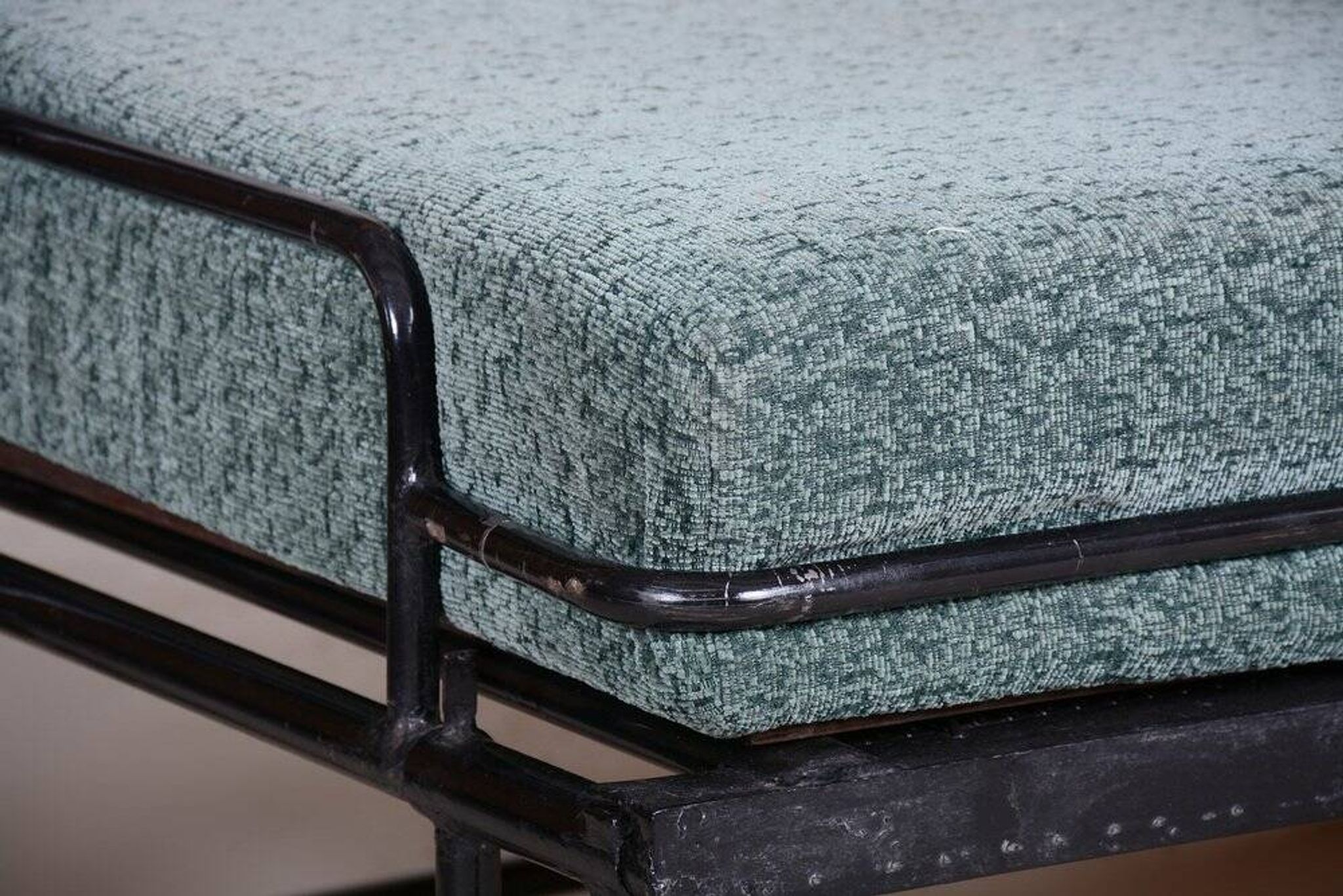 Canapé Bauhaus marron et bleu, Tchéquie, années 1930