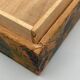 Grave box 1900 pyrogravure with butterfly decoration bunch of grapes