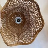 Vintage wicker pendant lamp
