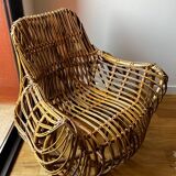 Handcrafted rattan armchair