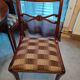 Table + extensions and chairs Gerbeau mahogany vintage wood